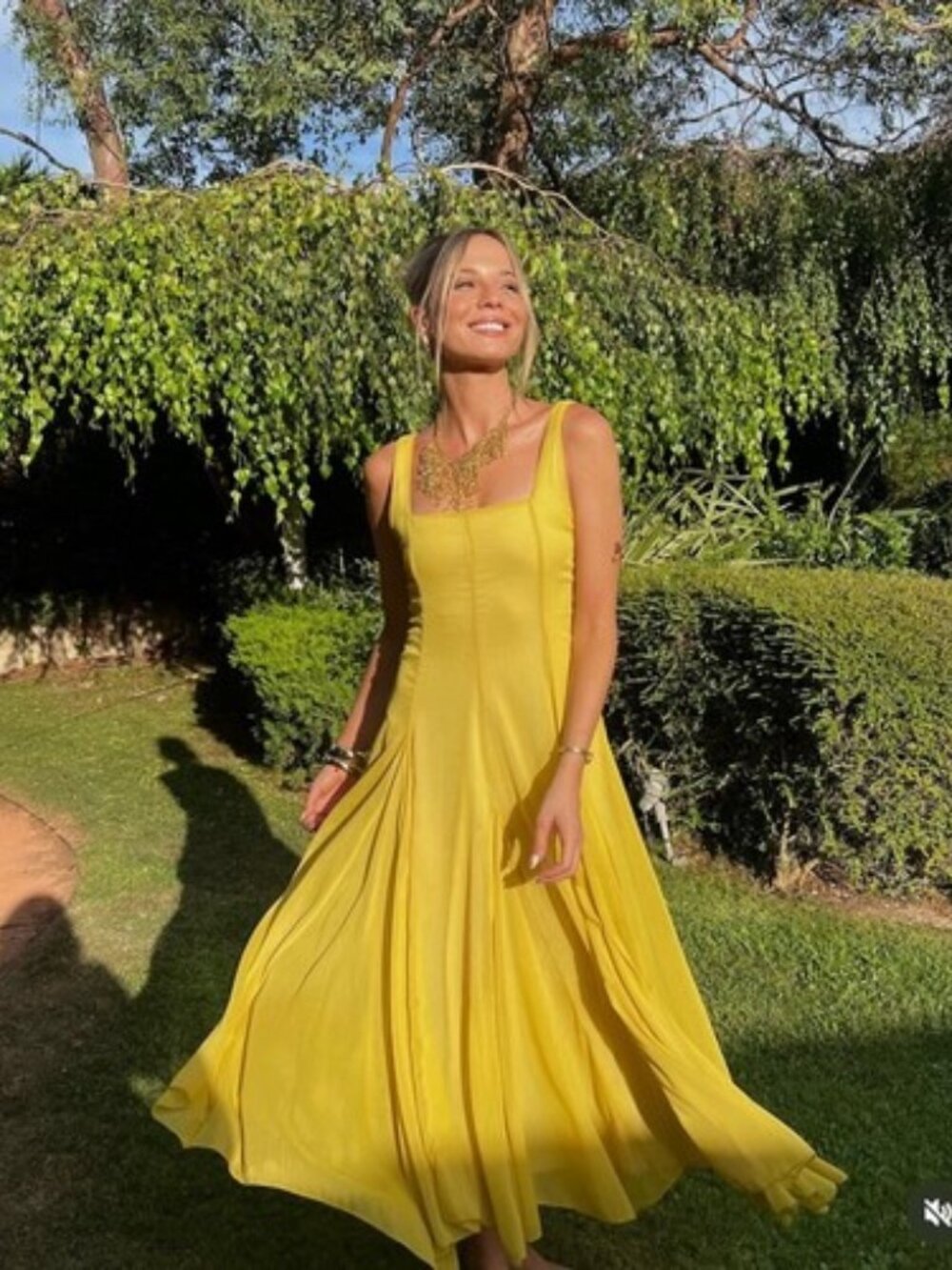 ZARA NWT $119 WOMAN SS25 MIDI DRESS ZW COLLECTION MID-YELLOW | 3024/375